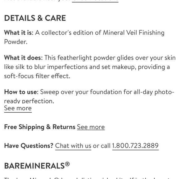 BARE MINERALS || Deluxe Size Mineral Veil Powder - Picture 4 of 4